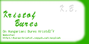 kristof bures business card